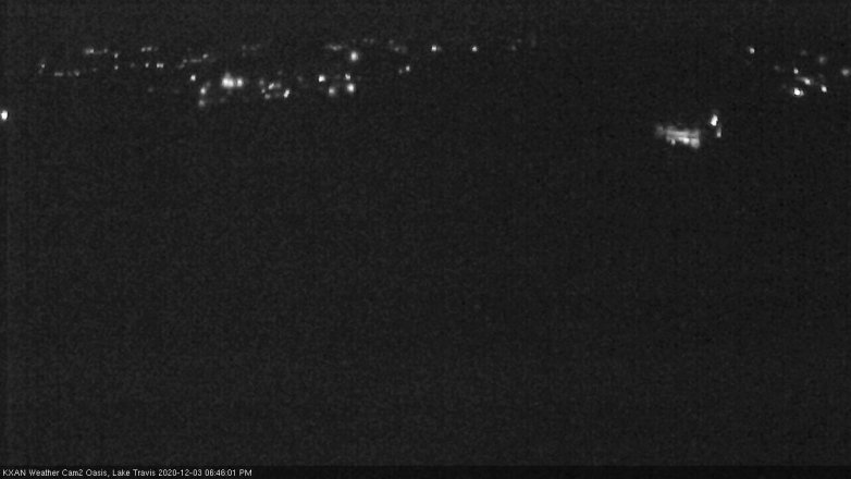 Lake Travis webcam, December 3, 2020 6:45 PM CT