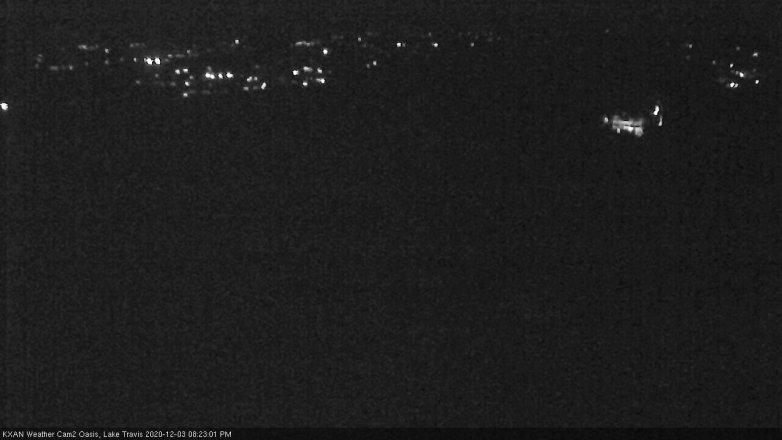 Lake Travis webcam, December 3, 2020 8:25 PM CT