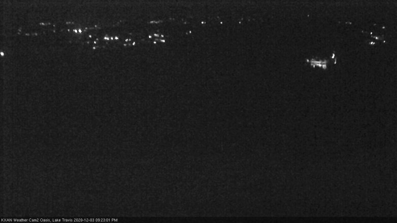 Lake Travis webcam, December 3, 2020 9:25 PM CT