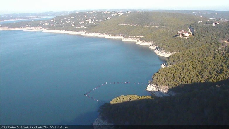 Lake Travis webcam, December 4, 2020 9:25 AM CT