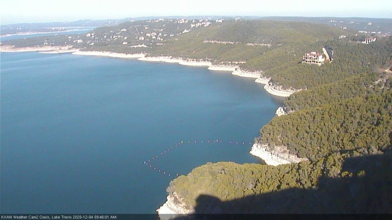 Lake Travis webcam, December 4, 2020 9:45 AM CT