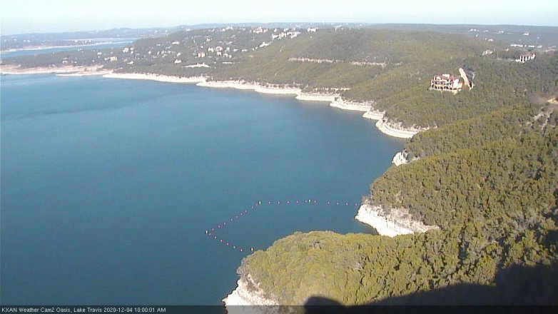 Lake Travis webcam, December 4, 2020 10:00 AM CT