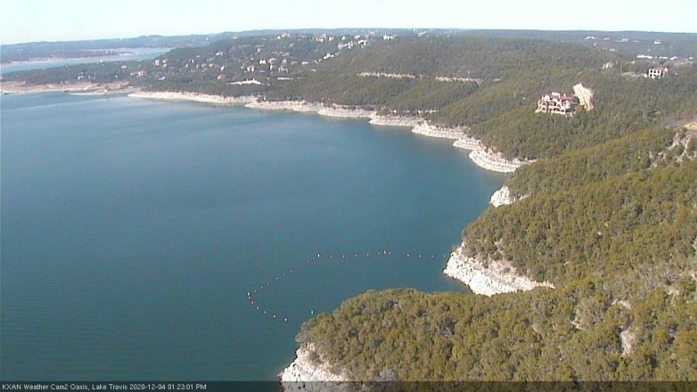 Lake Travis webcam, December 4, 2020 1:25 PM CT
