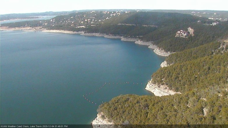 Lake Travis webcam, December 4, 2020 1:45 PM CT