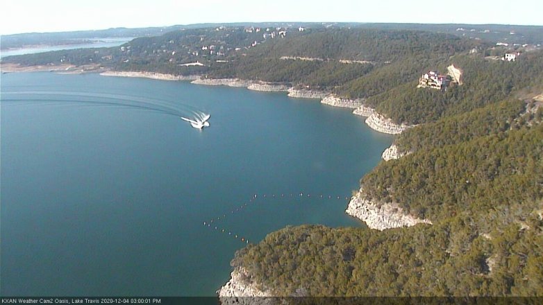 Lake Travis webcam, December 4, 2020 3:00 PM CT