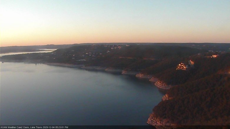Lake Travis webcam, December 4, 2020 5:25 PM CT
