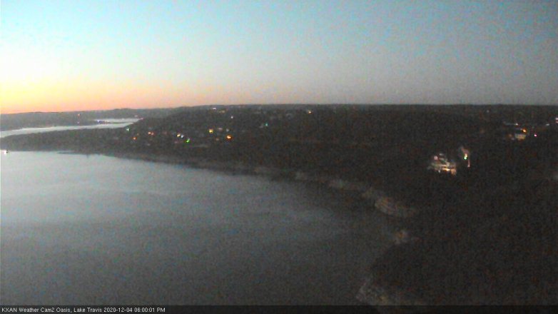 Lake Travis webcam, December 4, 2020 6:00 PM CT