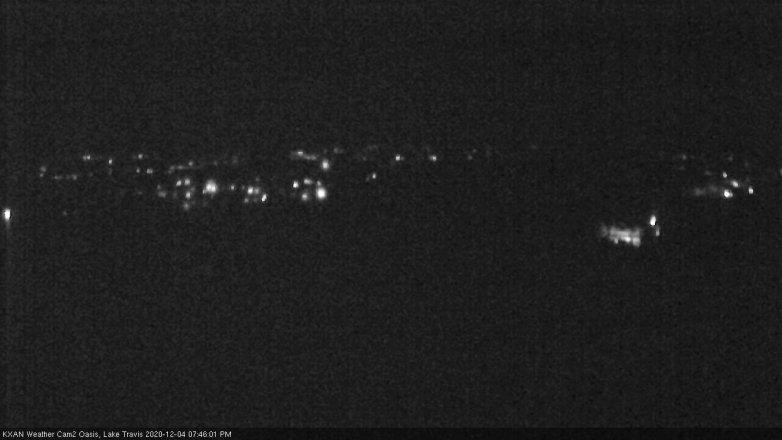 Lake Travis webcam, December 4, 2020 7:45 PM CT