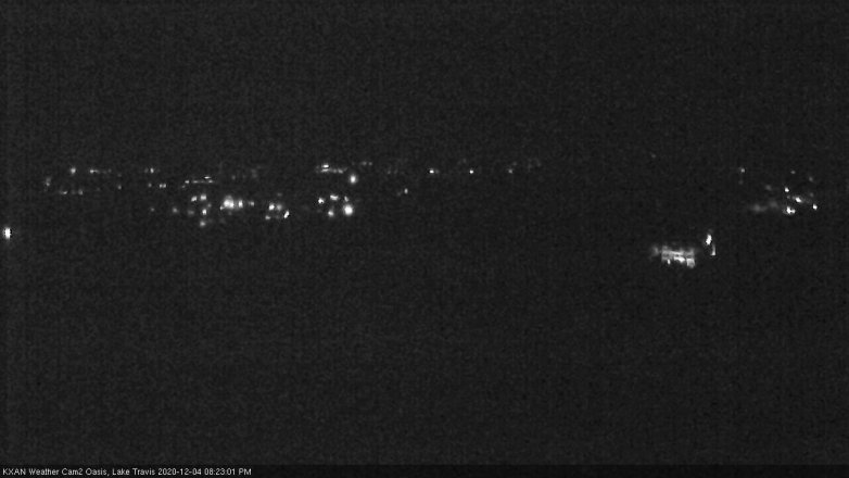 Lake Travis webcam, December 4, 2020 8:25 PM CT