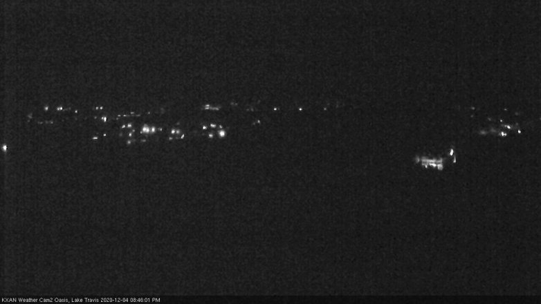 Lake Travis webcam, December 4, 2020 8:45 PM CT