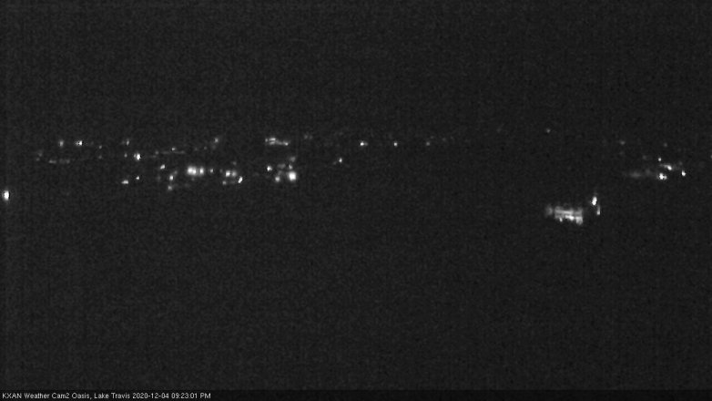 Lake Travis webcam, December 4, 2020 9:25 PM CT