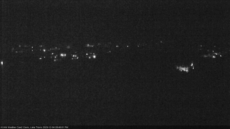 Lake Travis webcam, December 4, 2020 9:45 PM CT