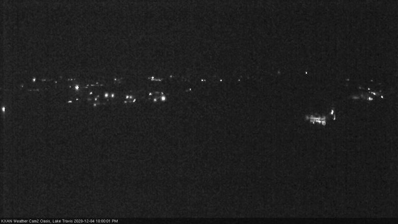 Lake Travis webcam, December 4, 2020 10:00 PM CT