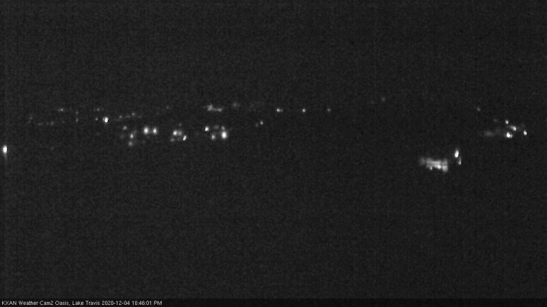 Lake Travis webcam, December 4, 2020 10:45 PM CT