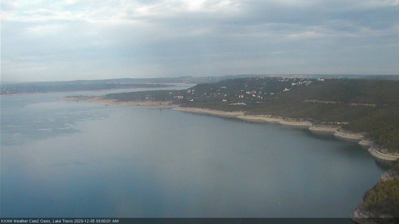 Lake Travis webcam, December 5, 2020 9:00 AM CT