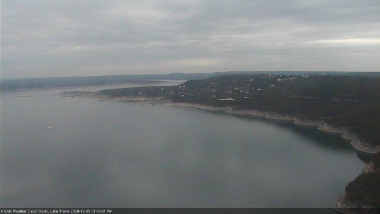 Lake Travis webcam, December 5, 2020 1:45 PM CT