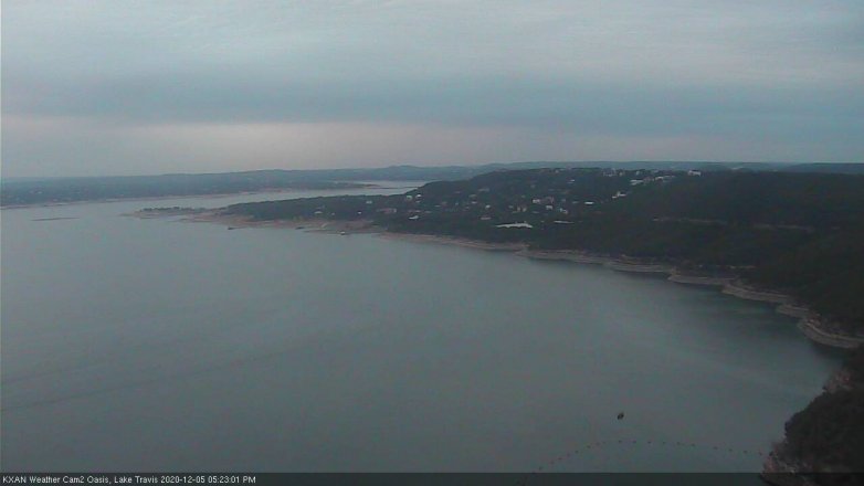 Lake Travis webcam, December 5, 2020 5:25 PM CT
