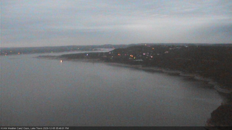 Lake Travis webcam, December 5, 2020 5:45 PM CT