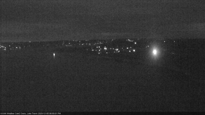 Lake Travis webcam, December 5, 2020 6:00 PM CT
