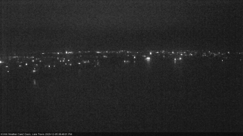 Lake Travis webcam, December 5, 2020 6:45 PM CT