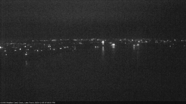 Lake Travis webcam, December 5, 2020 7:00 PM CT