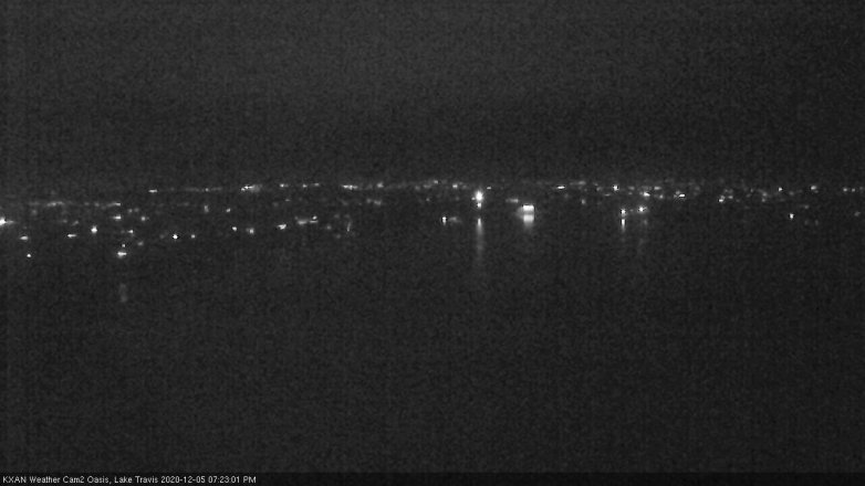 Lake Travis webcam, December 5, 2020 7:25 PM CT