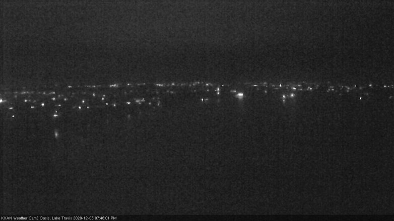 Lake Travis webcam, December 5, 2020 7:45 PM CT