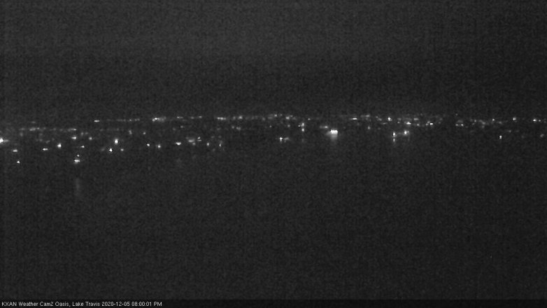 Lake Travis webcam, December 5, 2020 8:00 PM CT