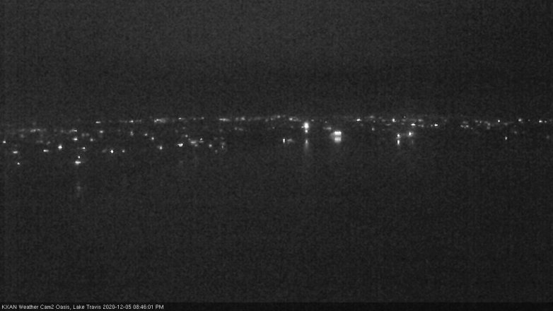 Lake Travis webcam, December 5, 2020 8:45 PM CT