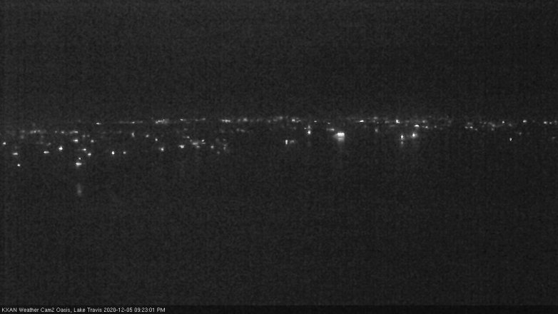 Lake Travis webcam, December 5, 2020 9:25 PM CT