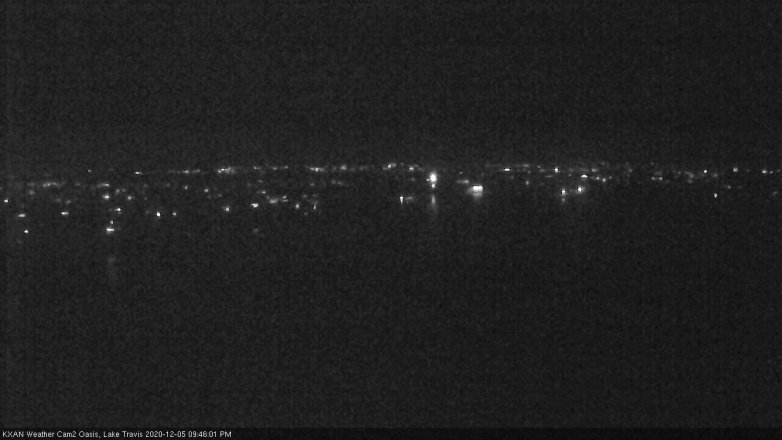Lake Travis webcam, December 5, 2020 9:45 PM CT