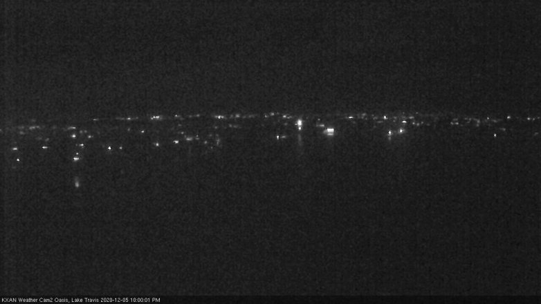 Lake Travis webcam, December 5, 2020 10:00 PM CT
