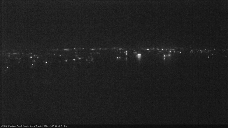 Lake Travis webcam, December 5, 2020 10:45 PM CT