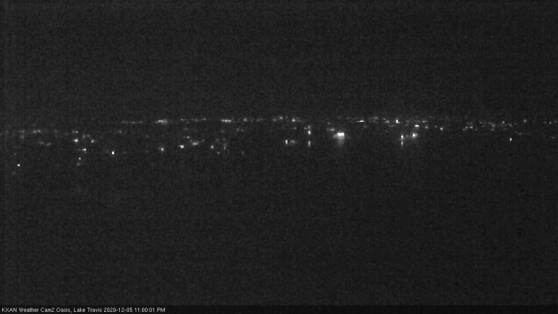 Lake Travis webcam, December 5, 2020 11:00 PM CT