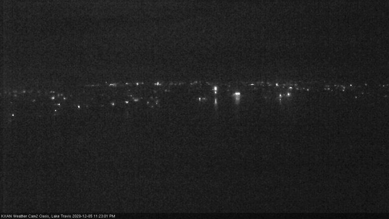Lake Travis webcam, December 5, 2020 11:25 PM CT