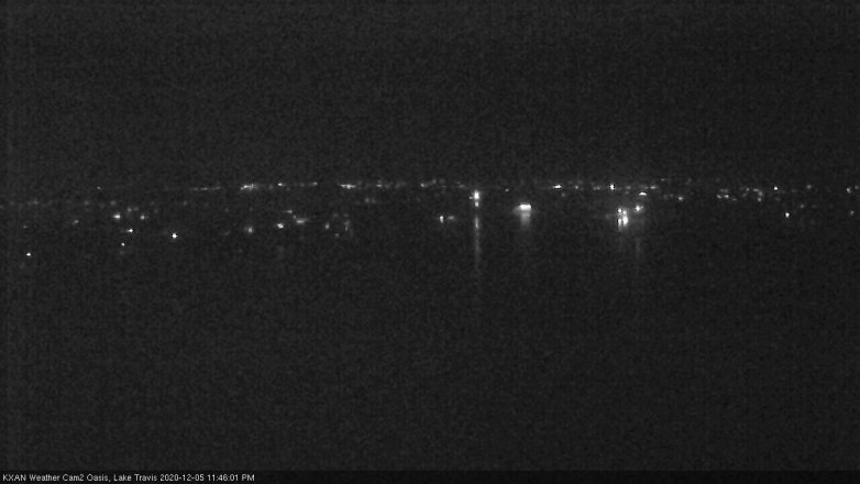 Lake Travis webcam, December 5, 2020 11:45 PM CT