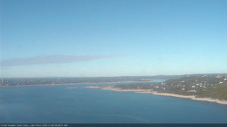 Lake Travis webcam, December 6, 2020 9:45 AM CT