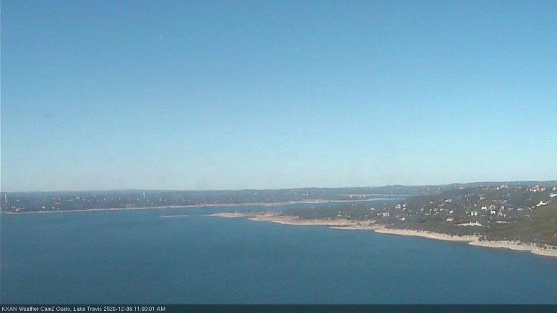 Lake Travis webcam, December 6, 2020 11:00 AM CT