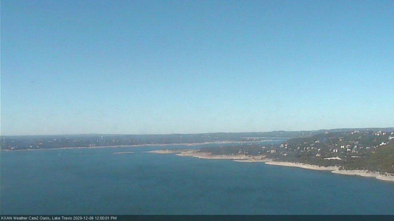Lake Travis webcam, December 6, 2020 12:00 PM CT