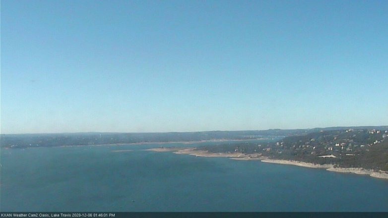 Lake Travis webcam, December 6, 2020 1:45 PM CT