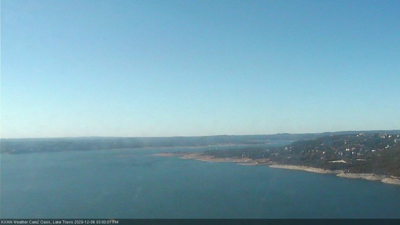 Lake Travis webcam, December 6, 2020 3:00 PM CT