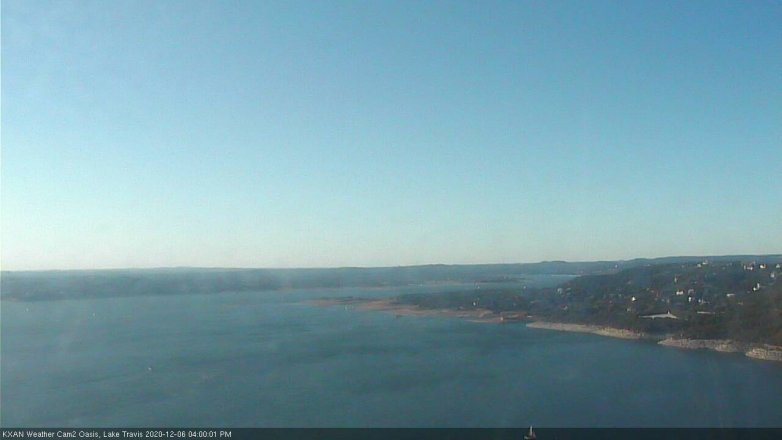 Lake Travis webcam, December 6, 2020 4:00 PM CT