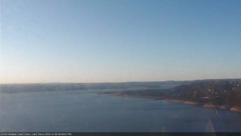 Lake Travis webcam, December 6, 2020 4:45 PM CT