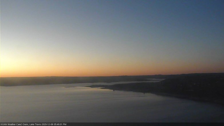 Lake Travis webcam, December 6, 2020 5:45 PM CT