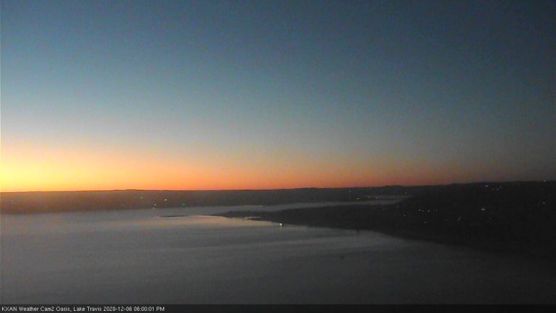 Lake Travis webcam, December 6, 2020 6:00 PM CT
