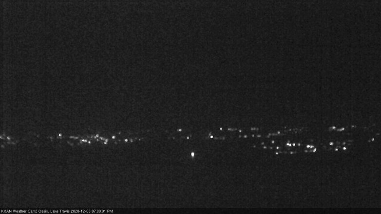 Lake Travis webcam, December 6, 2020 7:00 PM CT