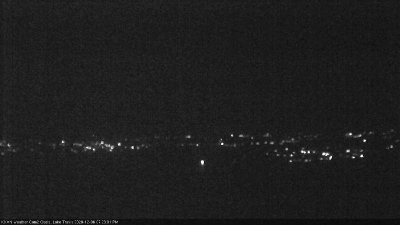 Lake Travis webcam, December 6, 2020 7:25 PM CT