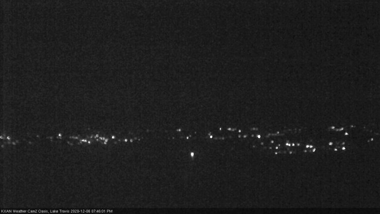 Lake Travis webcam, December 6, 2020 7:45 PM CT