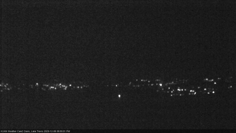 Lake Travis webcam, December 6, 2020 8:00 PM CT