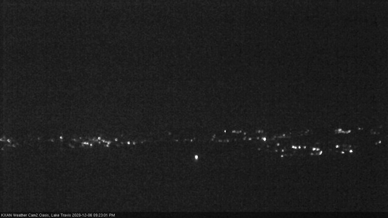 Lake Travis webcam, December 6, 2020 9:25 PM CT